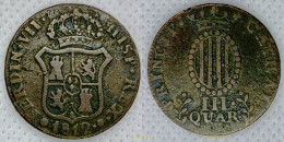 2478 ESPAÑA 1812 FERNANDO VII 1812 III QUARTOS COBRE - Verzamelingen