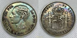 2449 ESPAÑA 1877 5 PESETAS ALFONSO XII - MADRID DE M - Verzamelingen