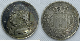 2284 FRANCIA 1814 LOUIS XVIII 5 FRANCS 1814 L - Other & Unclassified