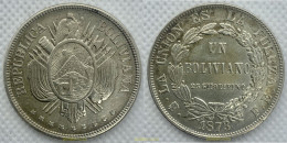 2308 BOLIVIA 1873 BOLIVIA 1873 UN BOLIVIANO - Bolivie