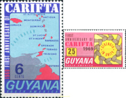 334503 MNH GUYANA 1969 CARIFTA Y TRABAJO - Guyane (1966-...)