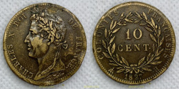 2439 FRANCIA 1827 FRANCE CHARLES X 1827 H 10 CENT - Other & Unclassified