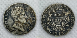 2446 FRANCIA 1813 NAPOLEON DEMI FRANC AN13 M - Other & Unclassified