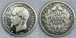 2482 FRANCIA 1860 NAPOLEON III 50 CENT 1860 A - Autres & Non Classés