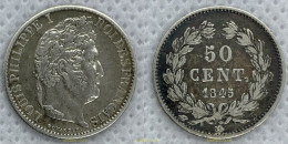 2496 FRANCIA 1845 LOUIS PHILIPPE I 50 CENT 1845 - Other & Unclassified
