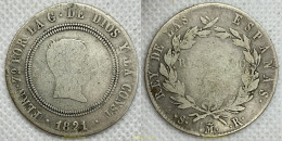 2699 ESPAÑA 1821 FERNANDO VII - 10 REALES - 1821 SR - RESELLADO - Verzamelingen