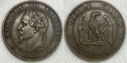 2826 FRANCIA 1865 NAPOLEON III 10 CENTIMES 1865 A PARIS - Autres & Non Classés