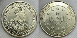 2846 BELGICA 1987 5 ECU BELGICA 1987 PLATA - 20 Cents