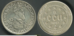 2933 BELGICA 1987 BELGIUM 5 ECU 1987 - 20 Centimes