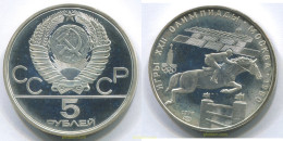 2971 UNION SOVIETICA 1980 RUSSIAN 5 ROUBLE 1980 EQUESTRIAN SHOW JUMPING - Russie