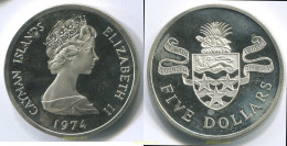 2974 CAIMAN Islas 1974 CAYMAN ISLANDS 5 DOLLAR 1974 - Britse Caribische Gebieden