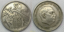 3011 ESPAÑA 1957 ESPAÑA 50 PESETAS 1957 BA BARCELONA - 10 Centimos