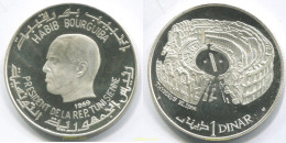 3075 TUNEZ 1969 TUNEZ 1 DINAR 1969 THYSDRUS ELDJEM - Tunesië