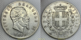 3219 ITALIA 1870 ITALIA VITTORIO EMANUELE II 5 LIRAS 1870 - To Identify