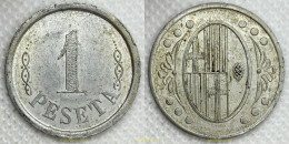 3235 ESPAÑA 1937 ESPAÑA 1 PESETA ALUMINIO 1937 AYUNTAMIENTO L'AMETLLA DEL VALLES BARCELONA - Otros & Sin Clasificación