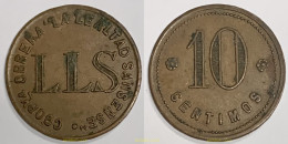 3624 ESPAÑA 1936 FICHA COOPERATIVA OBRERA LA LEALTAD SANSENSE 10 CENTIMOS - Andere & Zonder Classificatie