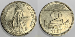 3627 ESPAÑA 1937 2 PESETAS 1937 CONSEJO DE ASTURIAS Y LEON - Sonstige & Ohne Zuordnung