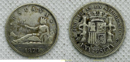 3647 ESPAÑA 1870 1 PESETA 1870 SN M - Verzamelingen