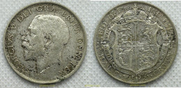 3671 GRAN BRETAÑA 1921 REINO UNIDO ½ CORONA, 1921 HALF CROWN - Andere & Zonder Classificatie