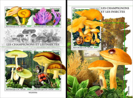 Niger 2023, Mushrooms And Insects, 4val In BF +BF - Escarabajos