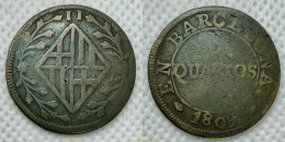 3907 ESPAÑA 1809 JOSE NAPOLEON 2 CUARTOS BARCELONA 1809 - Collections