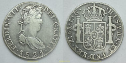 3929 ESPAÑA 1821 FERNANDO VII 1821 8 REALES ZACATECAS RG - Verzamelingen