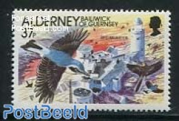 Alderney 1991 37p, Stamp Out Of Set, Mint NH, Nature - Various - Birds - Lighthouses & Safety At Sea - Leuchttürme