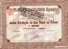 TRAMWAYS D'ALEXANDRIE (Égypte); Action Privilégiée - Non Classés