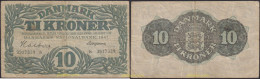 1207 DINAMARCA 1945 DENMARK 10 KRONER 1945 - Denemarken