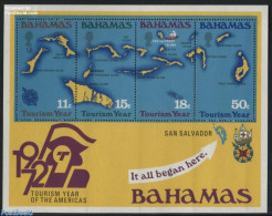 Bahamas 1972 Year Of Tourism S/s, Mint NH, Transport - Various - Ships And Boats - Maps - Tourism - Bateaux