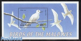Maldives 2002 Birds S/s, White Tern, Mint NH, Nature - Birds - Maldives (1965-...)