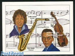 Grenada Grenadines 1989 Composers & Musicians S/s, Kurt Weill, Mint NH, Performance Art - Music - Musique