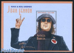 Antigua & Barbuda 1995 John Lennon S/s, Mint NH, Performance Art - Music - Popular Music - Musique