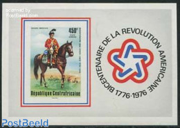 Central Africa 1976 American Bicentenary S/s Imperforated, Mint NH, History - Nature - Various - US Bicentenary - Hors.. - Costumes