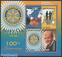 Sierra Leone 2005 100 Years Rotary 4v M/s, Mint NH, Various - Maps - Rotary - Geografía