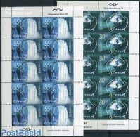 Iceland 2001 Europa, Water 2 M/ss, Mint NH, History - Nature - Europa (cept) - Water, Dams & Falls - Unused Stamps