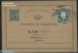 Mozambique 1894 Postcard To Johannesburg, Postal History - Mozambique