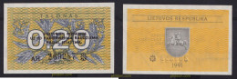 3321 LITUANIA 1991 LATVIA 0,20 TALONAS 1991 - Lituanie