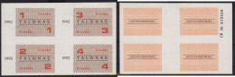 3339 LITUANIA 1992 LITHUANIA 1 2 3 4 TALONAS 1992 - Lithuania