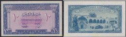 3422 LIBANO 1950 LIBANAISE LEBANON 10 PIASTRES 1950 UN - Lebanon