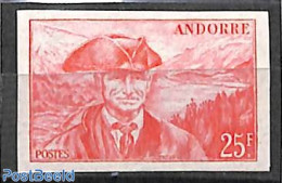 Andorra, French Post 1946 25F, Imperforated, Stamp Out Of Set, Mint NH - Neufs