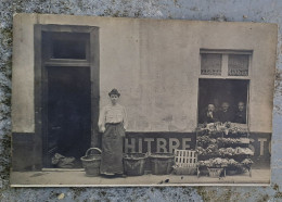 Carte Photo 1909 , Estaminet Au Louvaniste , Louvain? , Commerce , Voyagée De Bruxelles Vers  Saint Gilles - Andere & Zonder Classificatie