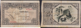 3894 ESPAÑA 1937 25 PESETAS BILBAO 1937 - Altri & Non Classificati