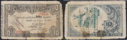 3892 ESPAÑA 1937 10 PESETAS BILBAO 1937 - Altri & Non Classificati