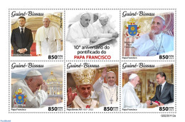 Guinea Bissau 2023 Pope Francis, Mint NH, History - Performance Art - Religion - Politicians - Movie Stars - Pope - Attori