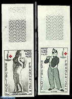 France 1963 Red Cross 2v, Imperforated, Mint NH, Health - Performance Art - Red Cross - Music - Ungebraucht