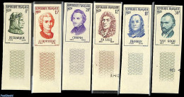 France 1956 Famous Persons 6v, Imperforated, Mint NH, Performance Art - Music - Art - Authors - Vincent Van Gogh - Com.. - Neufs