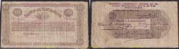 4332 COLOMBIA 1873 COLOMBIA BANCO DE SANTANDER 10 PESOS 1873 - Colombia