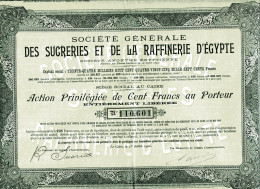 Générale Des SUCRERIES Et De La RAFFINERIE D'ÉGYPTE - Unclassified