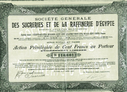 Générale Des SUCRERIES Et De La RAFFINERIE D'ÉGYPTE - Non Classificati